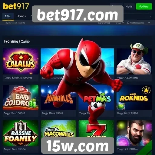 Variedade de jogos disponíveis no site bet917